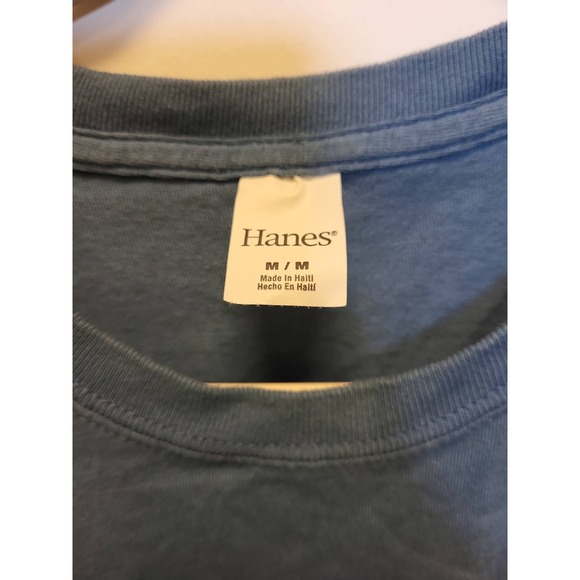 Hanes T-Shirt Medium Texas Flag Graphic Tee Mens Womens Blue State Pride Shirt - Picture 2 of 4